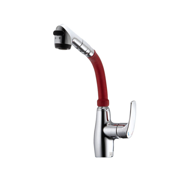 Vòi bếp nóng lạnh cần mềm rút dây, bát sen 2 chế độ AM 6006-R